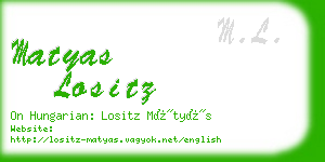 matyas lositz business card